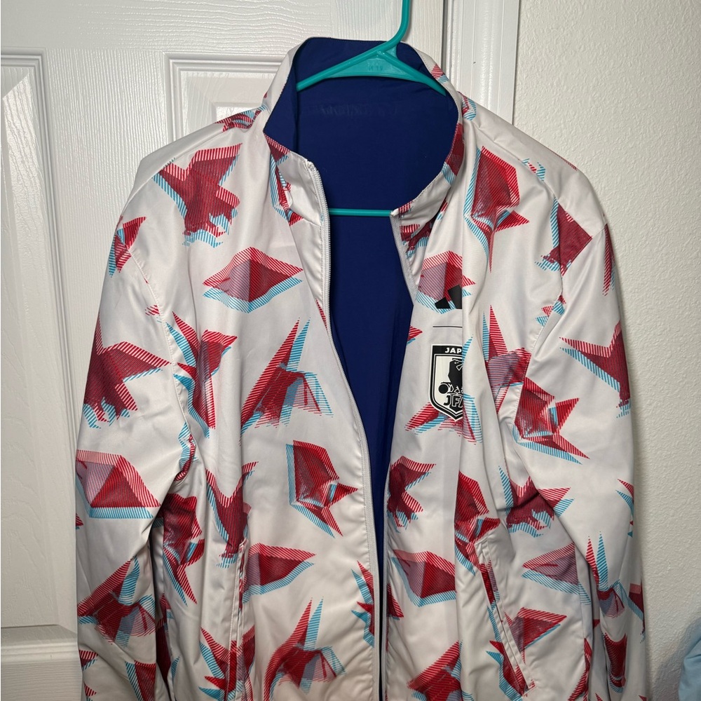 FA Vibrant Red and Blue Graphic Jacket